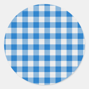 blaue Tischdecke Runder Aufkleber