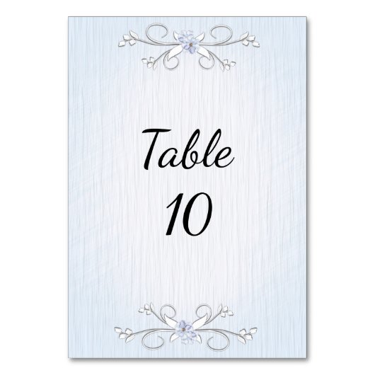 Blaue Tischnummer (Vorderseite)
