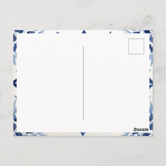 Blaue Titel und Zitronen aus Amalfi Italien Postkarte (Rückseite)