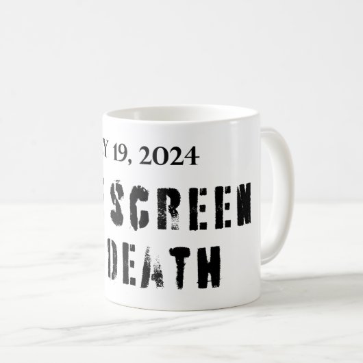 Blaue Todesanzeige Kaffeetasse (VorderseiteRechts)