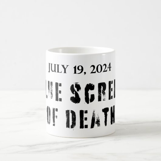 Blaue Todesanzeige Kaffeetasse (Mittel)