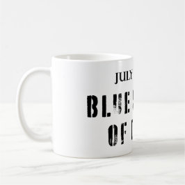 Blaue Todesanzeige Kaffeetasse