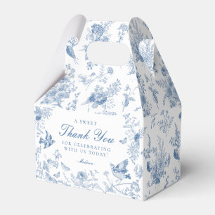 Blaue Toile De Jouy Blumen Dessert Geschenk Schach Geschenkschachtel