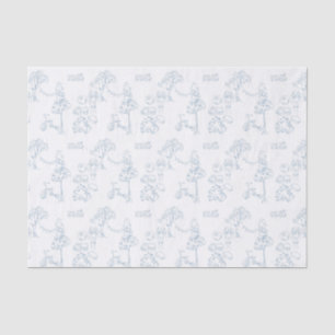 Blaue Toile de Jouy Vintage-Kinderzimmer Seidenpapier