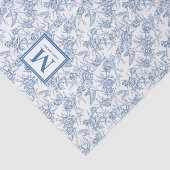 Blaue Toile Französisch Seidenpapier (Ausschnitt)