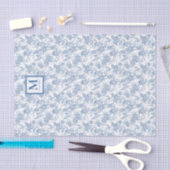 Blaue Toile Französisch Seidenpapier (Handwerk)