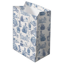Blaue Toile Jack Russell Dekoration