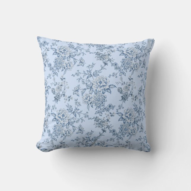 Blaue Toile  Kissen (Vorderseite)