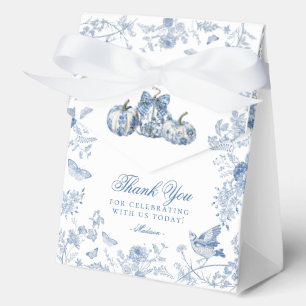 Blaue Toile-Kürbis-französische Herbst-Dessert-Ges Geschenkschachtel