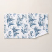Blaue Toile-Weihnachtsmuster Badhandtuch Set (Handtuch)