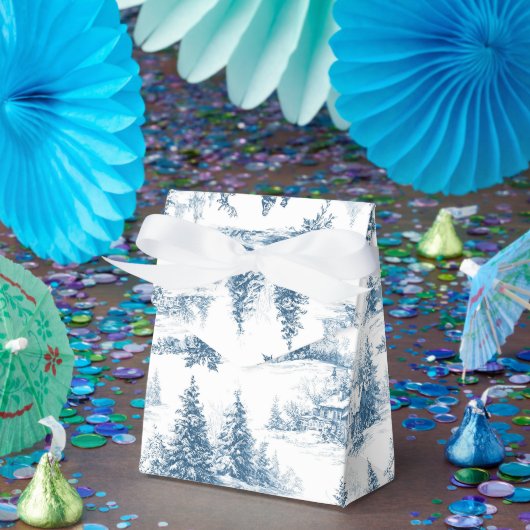Blaue Toile-Weihnachtsmuster  Geschenkschachtel (Party)