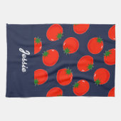 Blaue Tomaten Geschirrtuch (Horizontal)