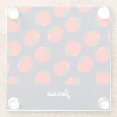 Blaue Tomaten Glasuntersetzer (Rückseite)