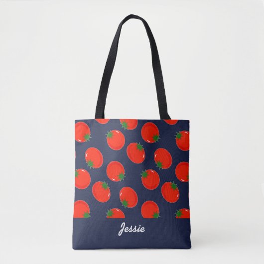 Blaue Tomaten Tasche (Vorderseite)