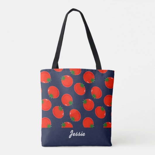 Blaue Tomaten Tasche (Rückseite)