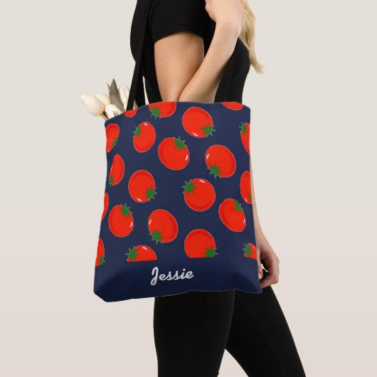 Blaue Tomaten Tasche (Von Nahem)