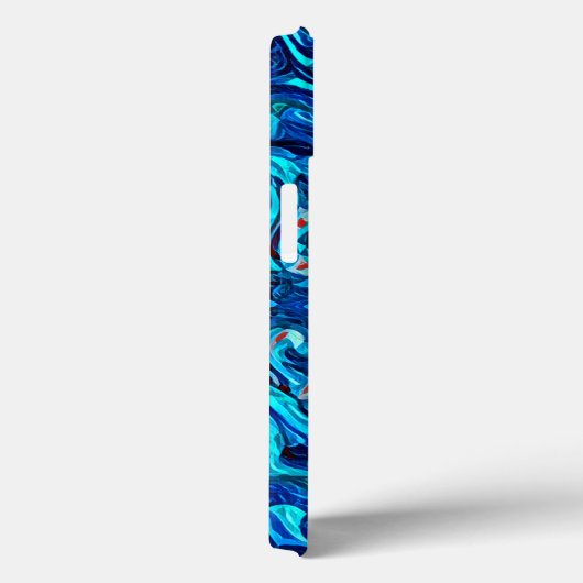 Blaue Töne Abstrakt flüssig Case-Mate iPhone Hülle (Rückseite / Rechts)