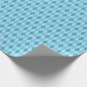Blaue Töne Argyle-Geschenkpapier Geschenkpapier (Ecke)