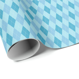 Blaue Töne Argyle-Geschenkpapier Geschenkpapier