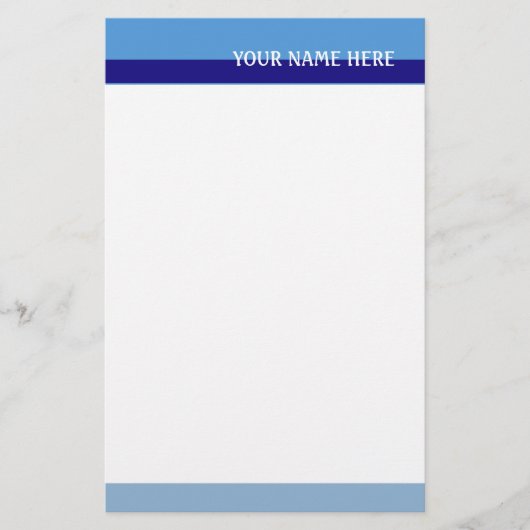 Blaue Töne Briefpapier (Vorderseite)
