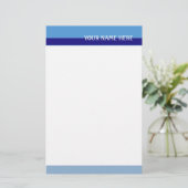 Blaue Töne Briefpapier (Stehend Vorderseite)