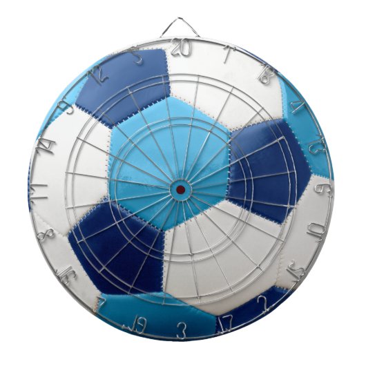 Blaue Töne des Fußball-Balls Dartscheibe (vorne)