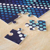 Blaue Töne Geometrisches Muster Puzzle (Seite)