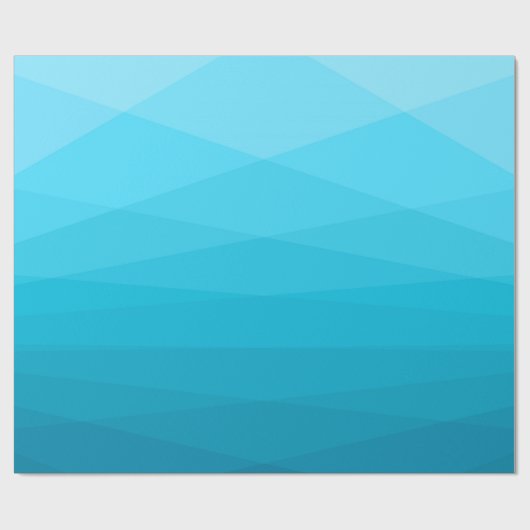 Blaue Töne Polygonal Geschenkpapier (Flach)