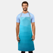 Blaue Töne Polygonal Schürze (Getragen)