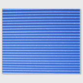 Blaue Töne Streifen Geschenkpapier (Flach)