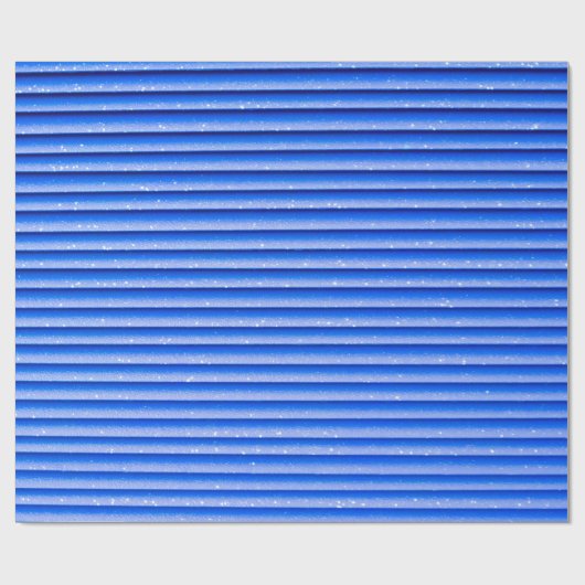 Blaue Töne Streifen Geschenkpapier (Flach)