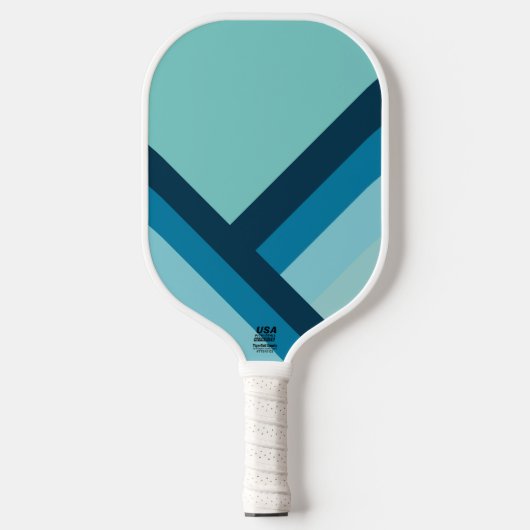 Blaue Tone Streifen Pickleball Schläger (Vorderseite)