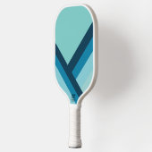 Blaue Tone Streifen Pickleball Schläger (Links)