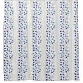 Blaue Tones der botanischen Branch Duschvorhang (Vorderseite)
