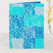 Blaue Tonfolien Karte (Gelbe Blume)