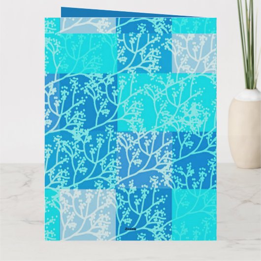 Blaue Tonfolien Karte (Rückseite)