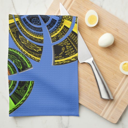 Blaue Tradition Handtuch (Viertel Falte)