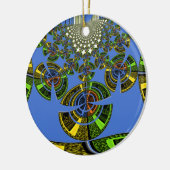 Blaue Tradition Keramikornament (Links)
