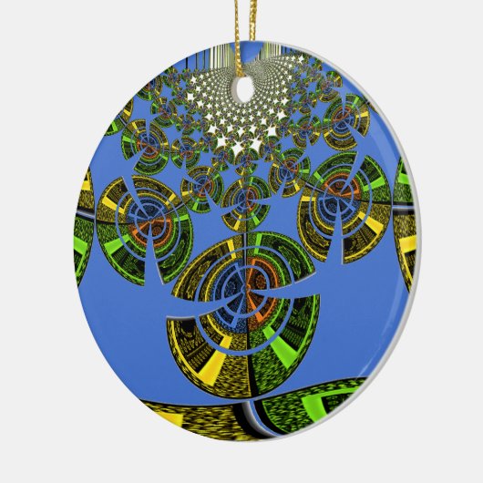 Blaue Tradition Keramikornament (Links)