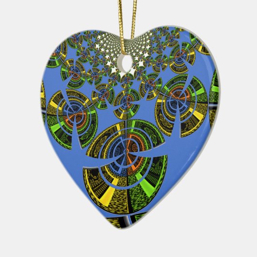 Blaue Tradition Keramikornament (Links)