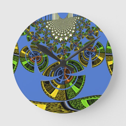 Blaue Tradition Runde Wanduhr (Vorderseite)