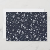 Blaue Traditionelle Weihnachtsfeier Einladung (Rückseite)