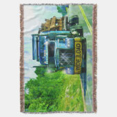 Blaue Tragfläche für Lkw-Liebhaber Kunst Decke (Vorderseite Vertikal)