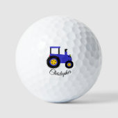 Blaue Traktor Design personalisiert Golfball (Vorderseite)