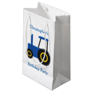 Blaue Traktorin Personalisiert Geburtstagsparty Kleine Geschenktüte