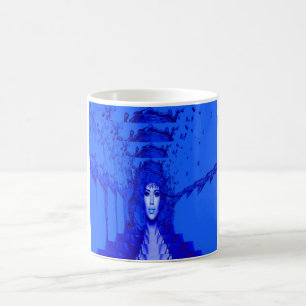 Blaue Trance Kaffeetasse