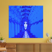 Blaue Trance Leinwanddruck (Insitu (Wohnzimmer))