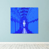 Blaue Trance Leinwanddruck (Insitu (Holzboden))