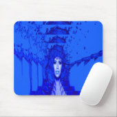 Blaue Trance Mousepad (Mit Mouse)