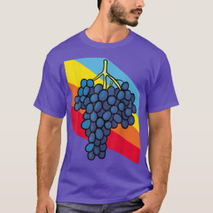 Blaue Trauben Lebensmittel Vegan Vegetarier T-Shirt